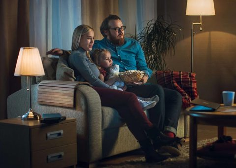 Electrician with family